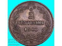 2 чентесими 1900 Италия Умберто I   2