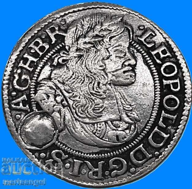 3 crucișoare 1670 Austria Breslau SHS Leopold I argint - 5