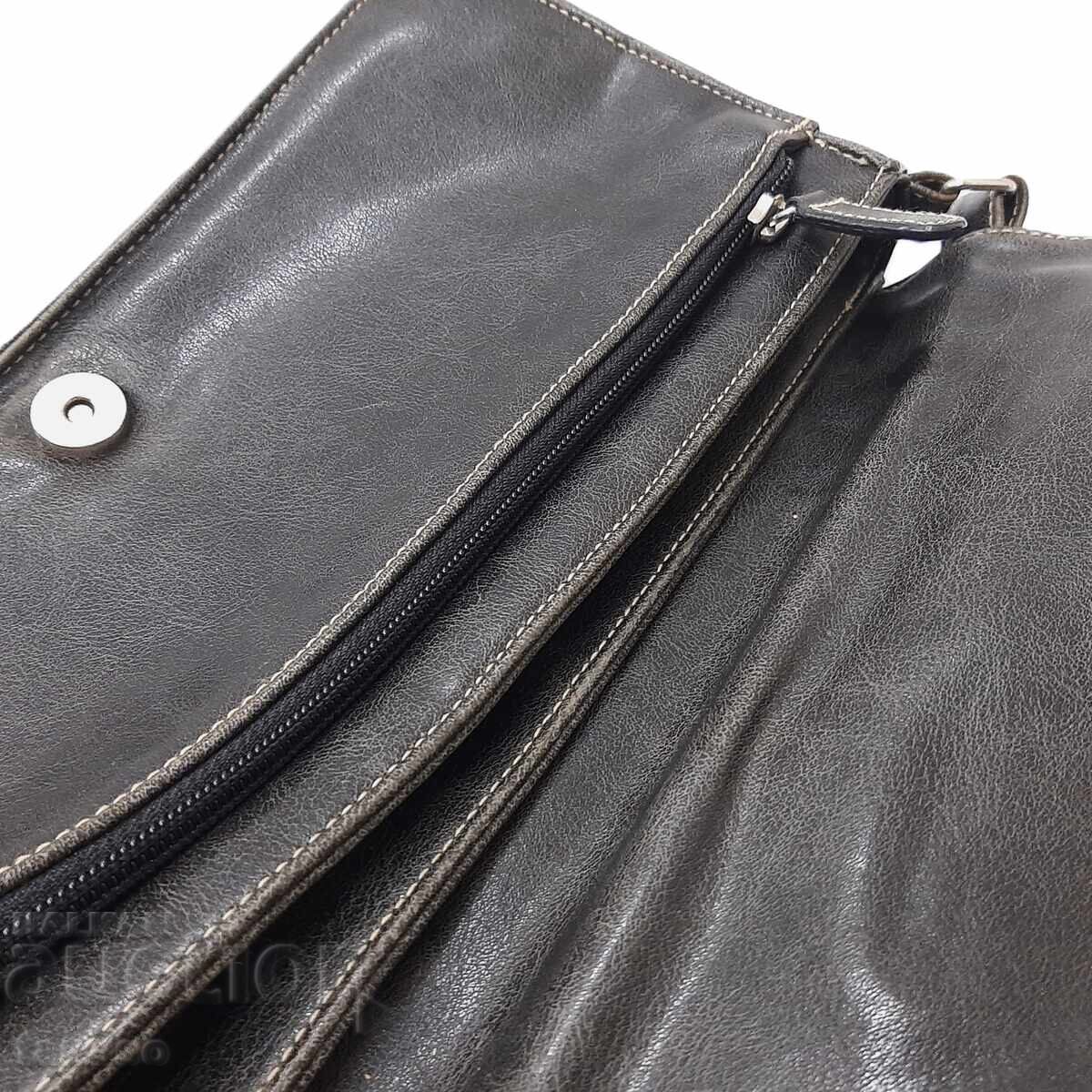Vintage Ikado black soft leather shoulder bag (15.2) - 5