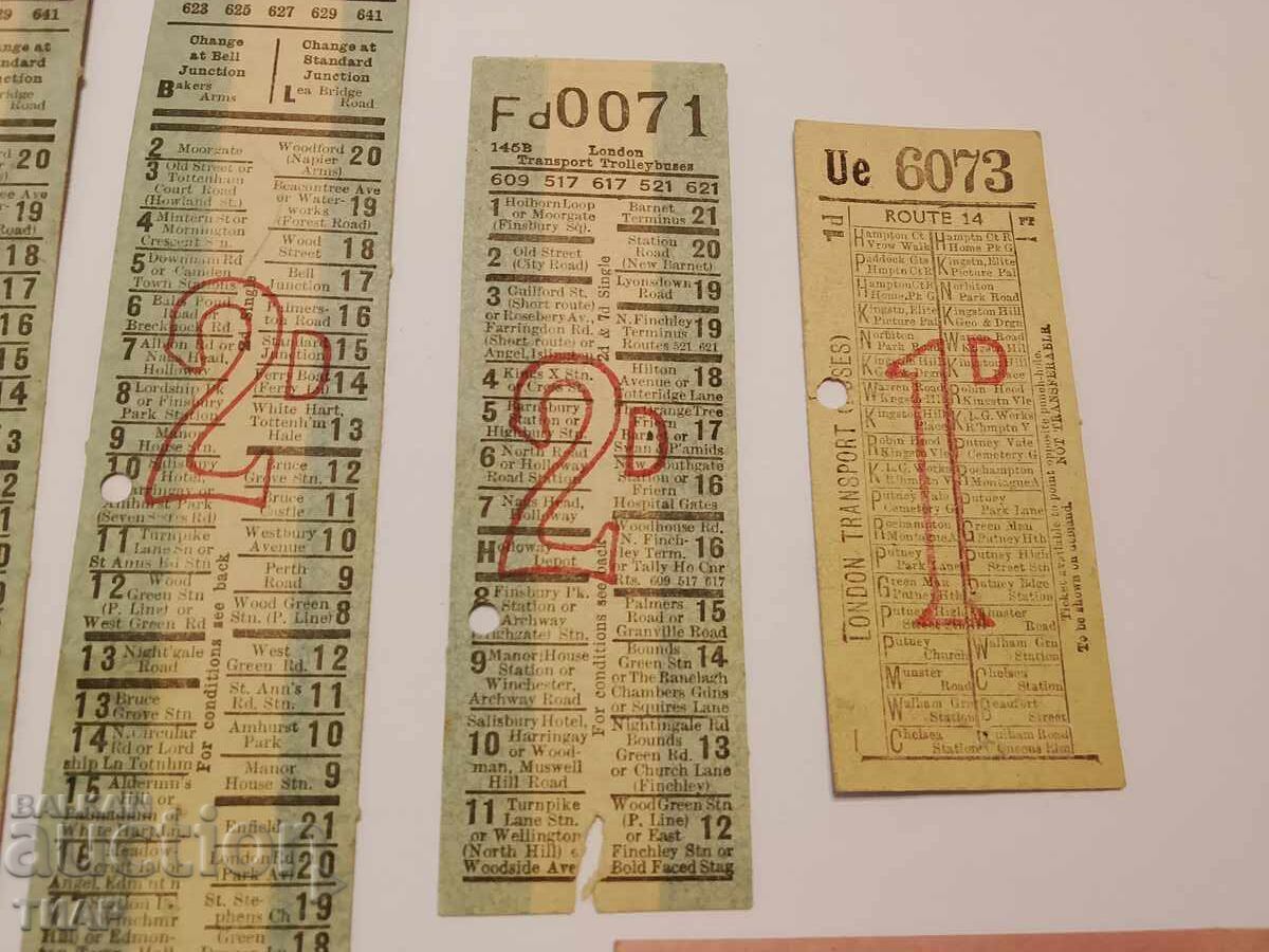 Auction  Old transport tickets