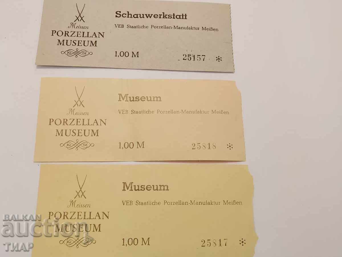 Παλιά εισιτήρια Porzellan museum