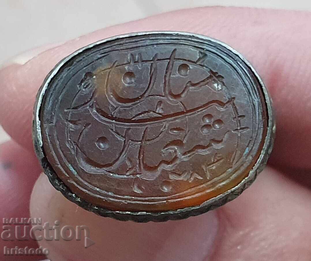 Old Turkish, Ottoman silver ring with gem 3 with price € 150.00 | 293.38 BGN