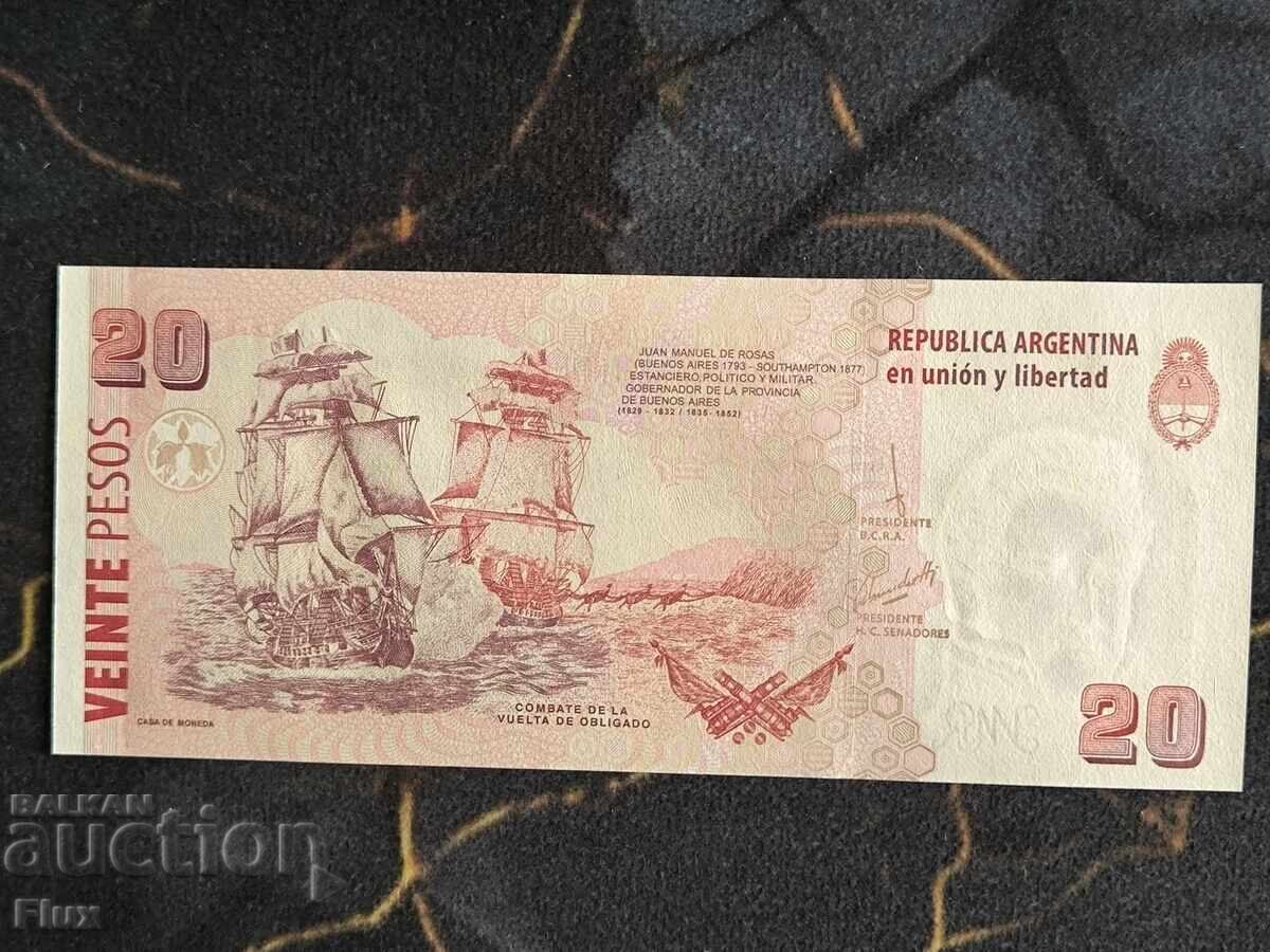 Bancnotă - Argentina - 20 pesos UNC | 2003 cu preț € 2.00 | 3.91 BGN
