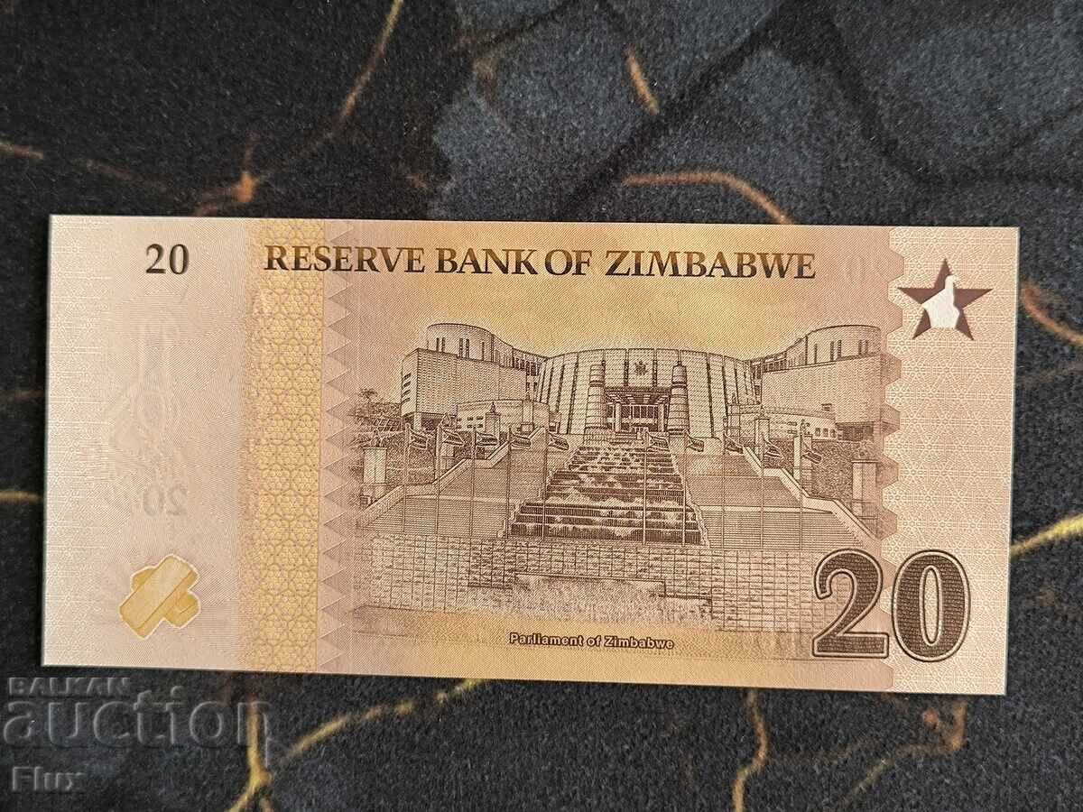 Bancnotă - Zimbabwe - 20 ZiG UNC | 2026 cu preț € 5.00 | 9.78 BGN