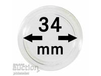Lindner capsule pentru monede – pachet 10 bucăți - 34 mm /c