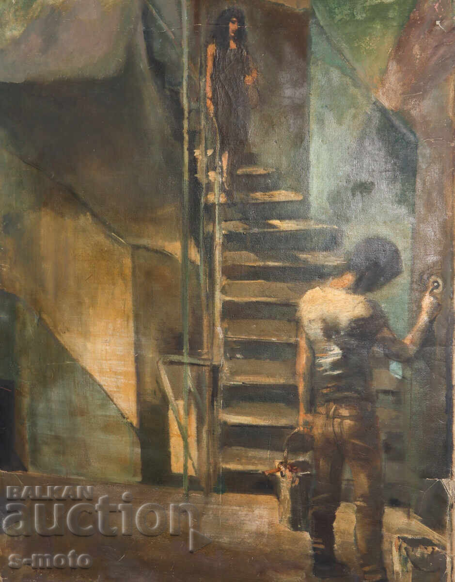 Compoziție figurală, pictură în ulei, 1987 - 5