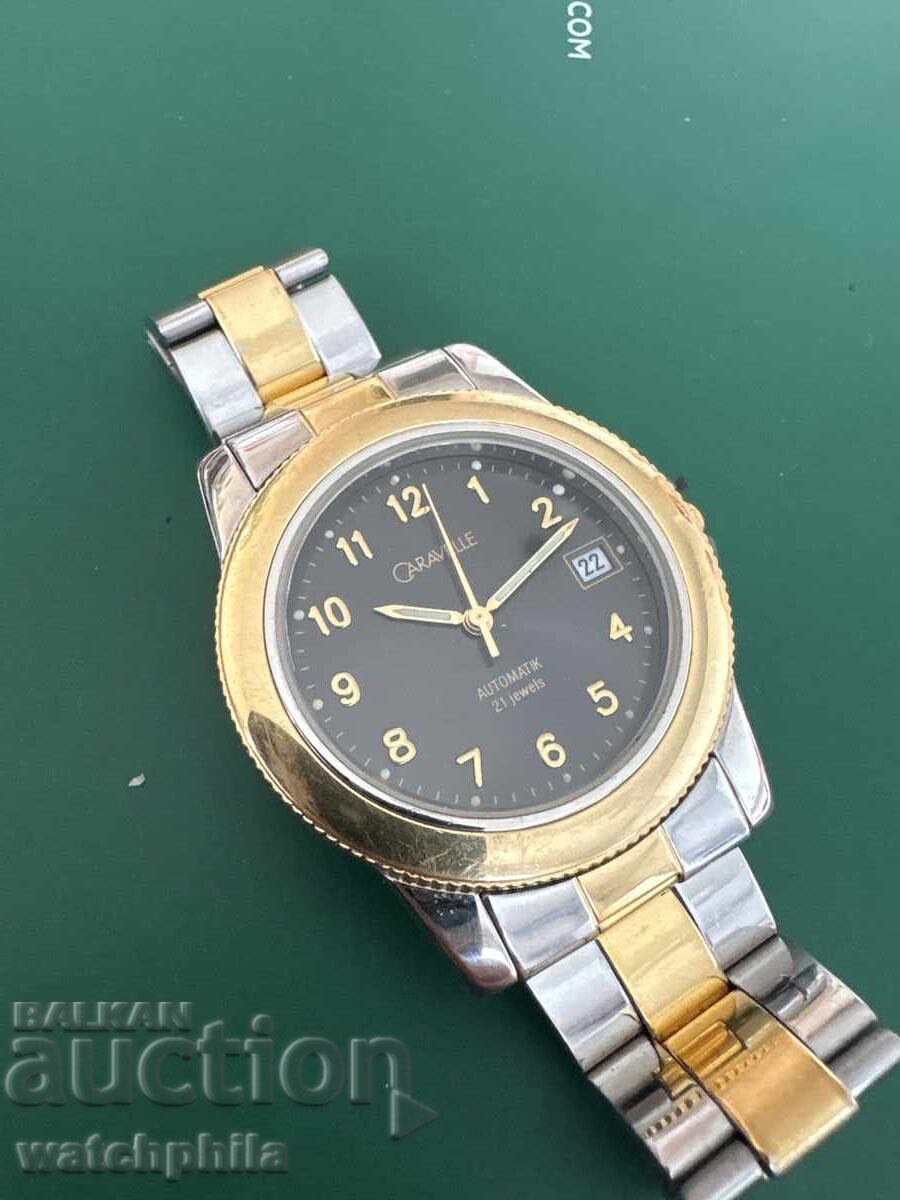 Ceas bărbătesc rar Caravelle Automatic din aur și oțel cu preț € 6.50 | 12.71 BGN