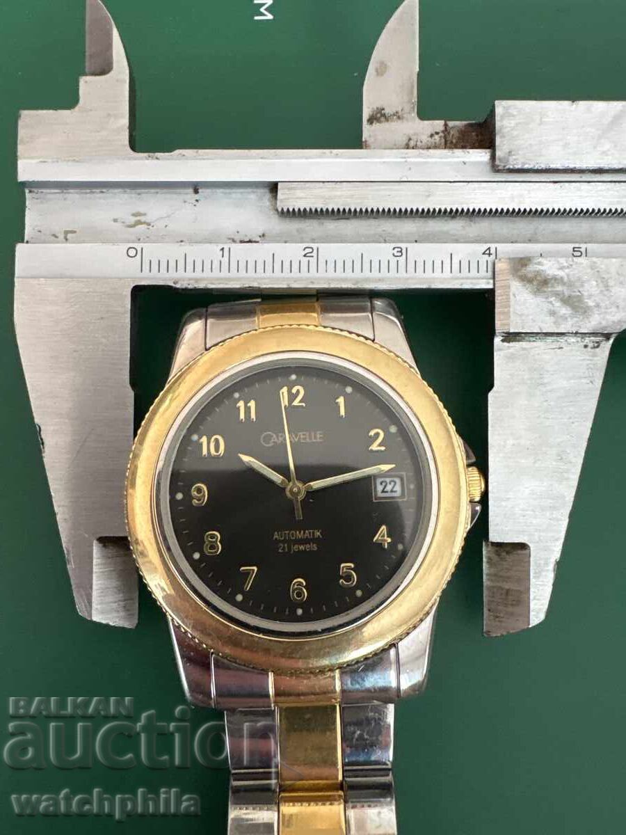 Ceas bărbătesc rar Caravelle Automatic din aur și oțel - 6