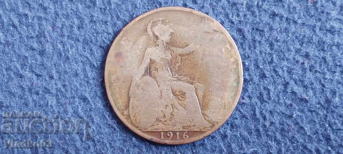 Marea Britanie Anglia 1 penny 1916