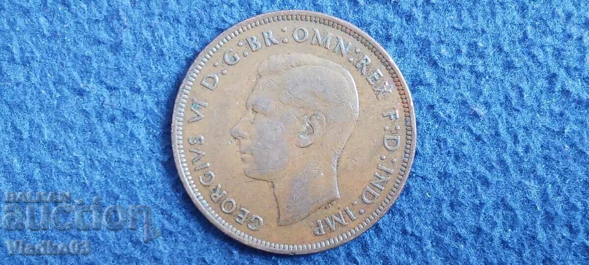 Μεγάλη Βρετανία Αγγλία 1 πένα 1945 με τιμή € 1.29 | 2.52 BGN