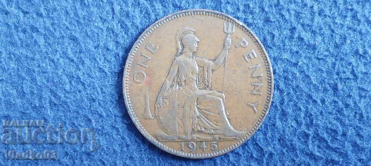 Μεγάλη Βρετανία Αγγλία 1 πένα 1945