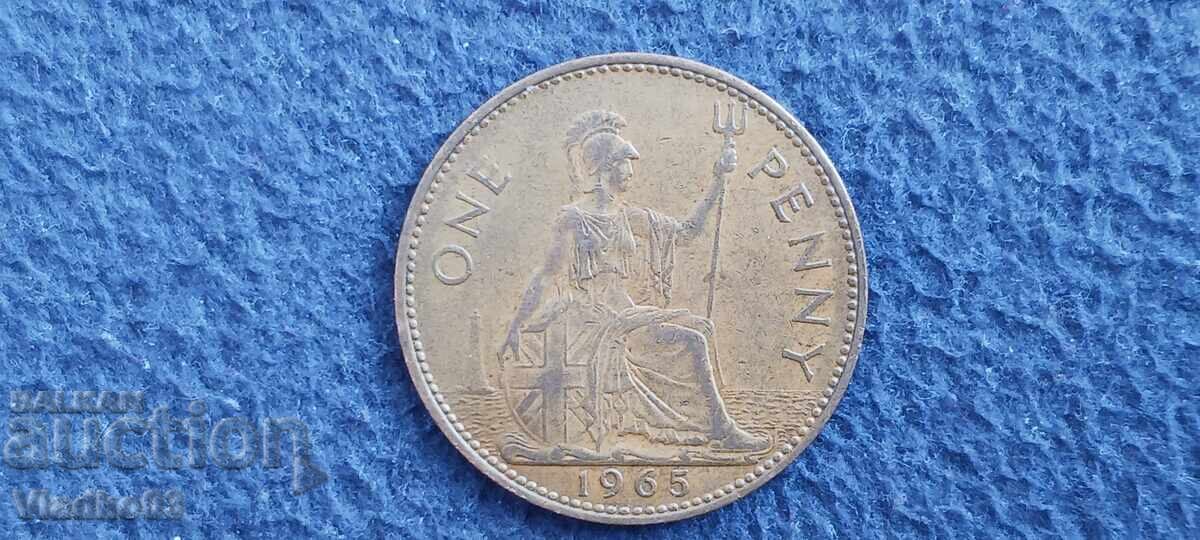 Marea Britanie Anglia 1 penny 1965