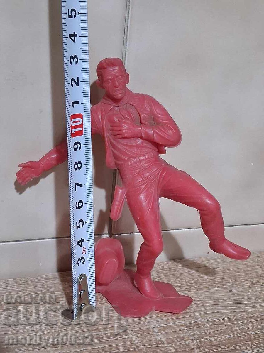 Jucărie figurină cowboy din plastic, sfârșitul anilor '70 - 5