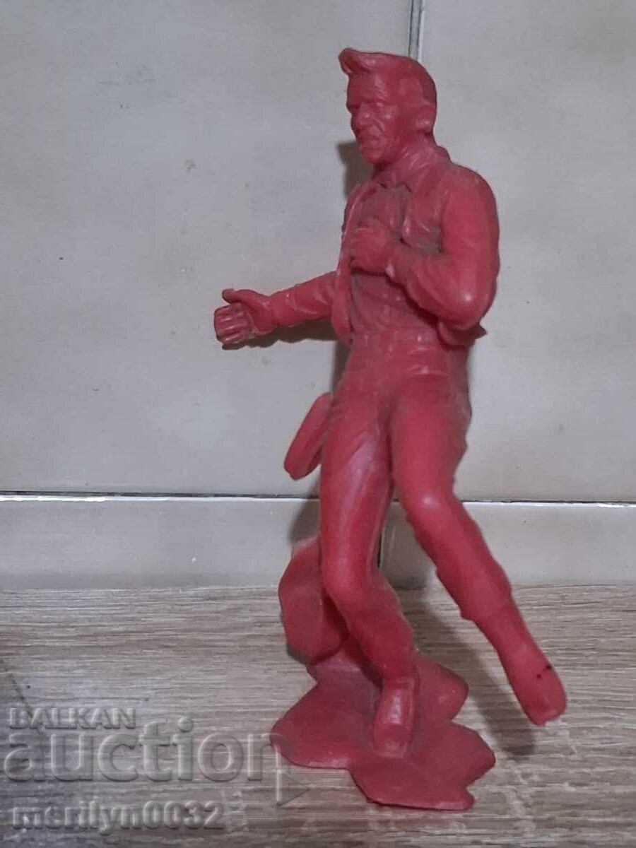 Jucărie figurină cowboy din plastic, sfârșitul anilor '70 - 6