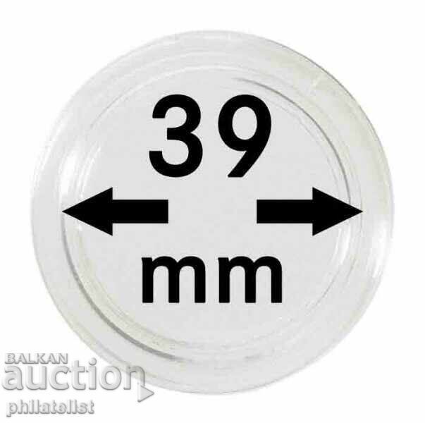 Lindner capsule pentru monede – pachet 10 bucăți - 39 mm /c