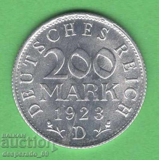 (¯`'•.¸ 200 timbre 1923D GERMANIA UNC- ¸.•'´¯)