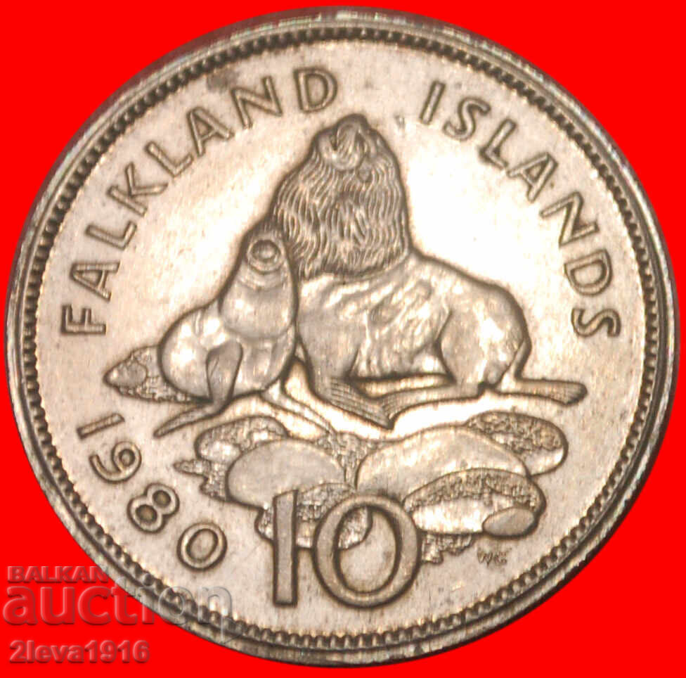 MAREA BRITANIE (1974-1992): INSULELE FALKLAND★10 PENI 1980!