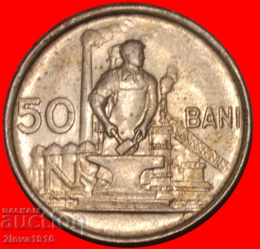 Ⰺ CONSTRUCTORUL SOCIALIST (1956-1957) ~ RAR★ ROMÂNIA★50 BANI 1956