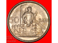 Ⰺ SOCIALIST BUILDER (1956-1957) ~ RARE★ ROMANIA★50 BANS 1956