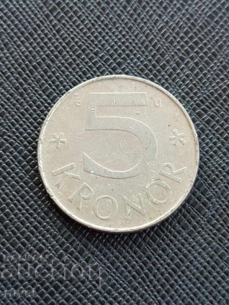 Suedia 5 coroane, 1982