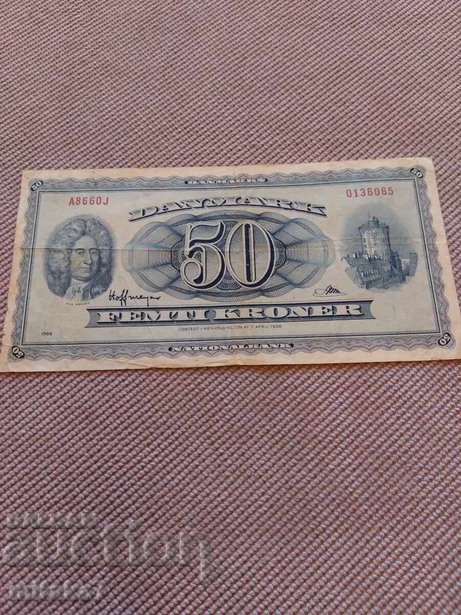 50 coroane 1966, Danemarca