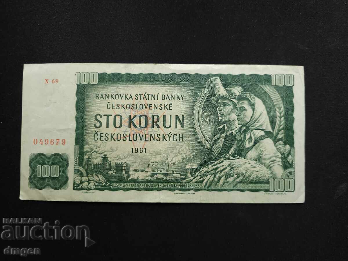 100 coroane Cehoslovacia 1961