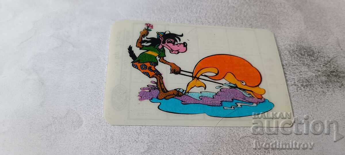 Calendar lup tras de un delfin 1987