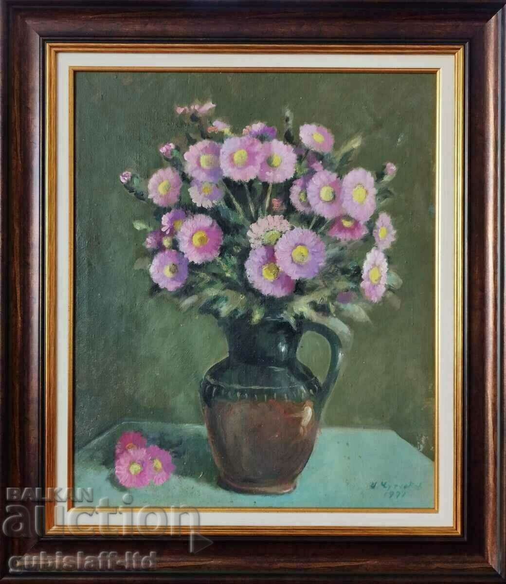 Ζωγραφική, νεκρή φύση, τέχνη. Iliya Chuturkov, 1971