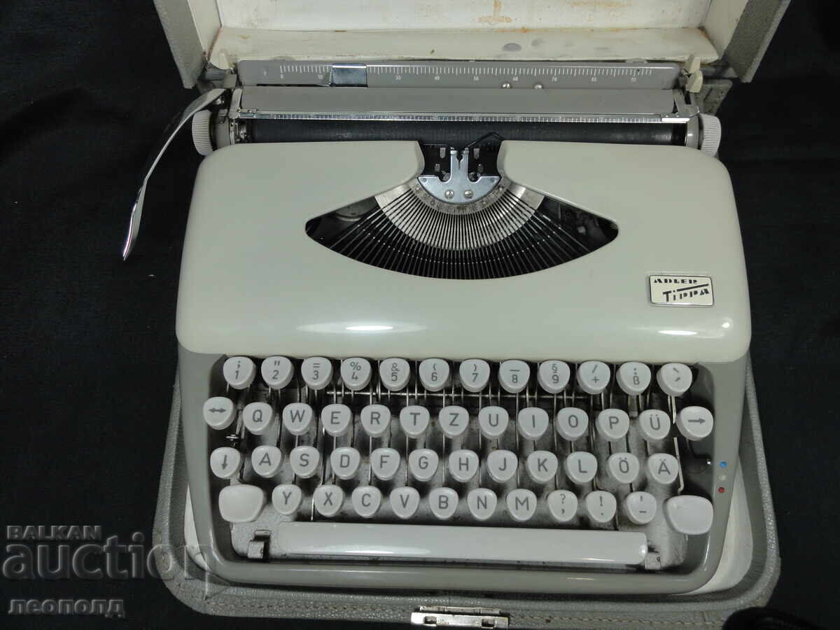 OLD RETRO PORTABLE TYPEWRITER ADLER TIPPA with price € 30.00 | 58.68 BGN