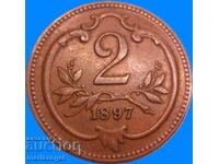 Austria 2 Heller 1897