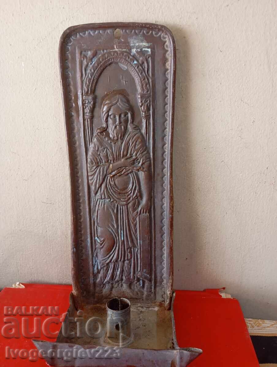 veche candelă din cupru, cădelniță, sfeșnic veche candelă din cupru, cădelniță, sfeșnic