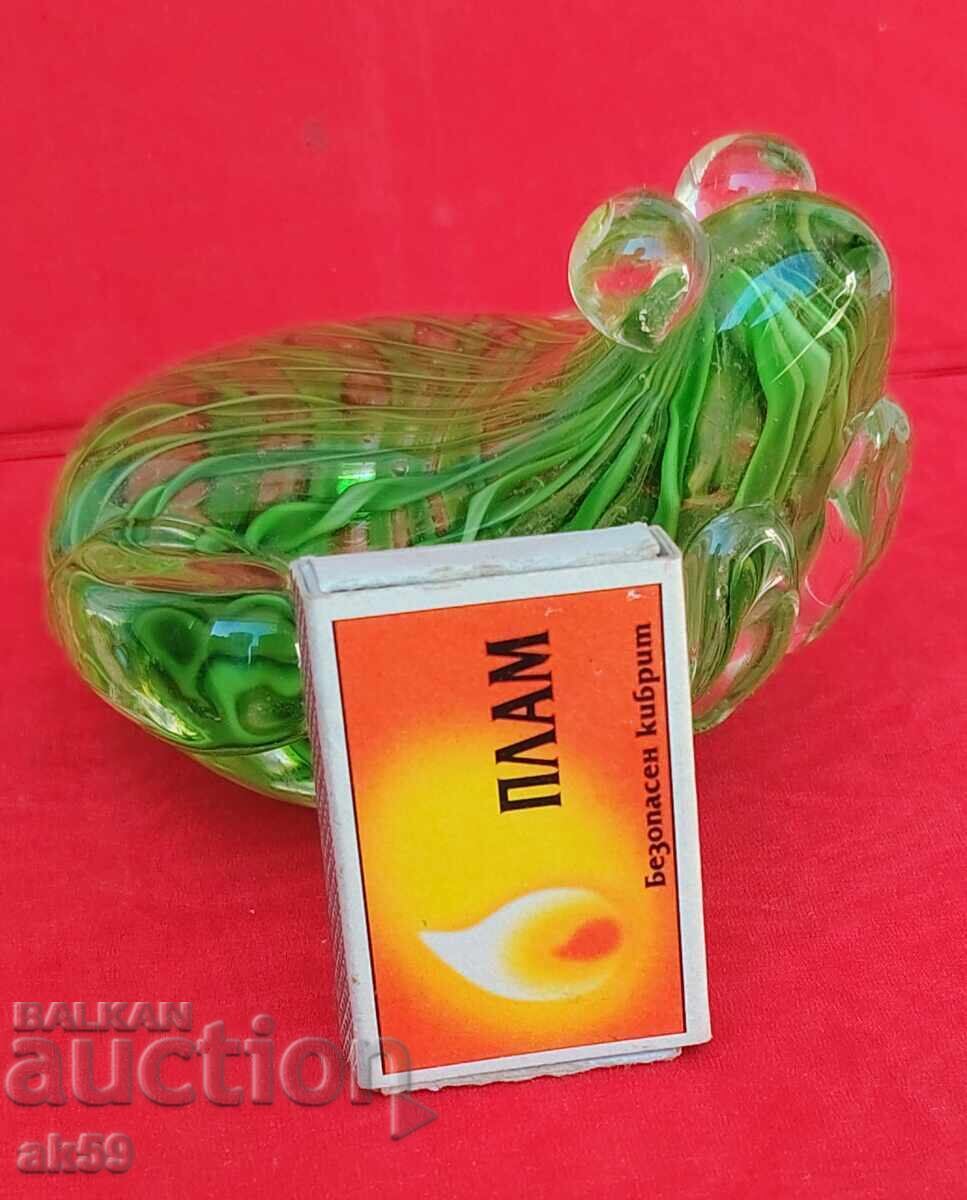 Glass frog paperweight - 5