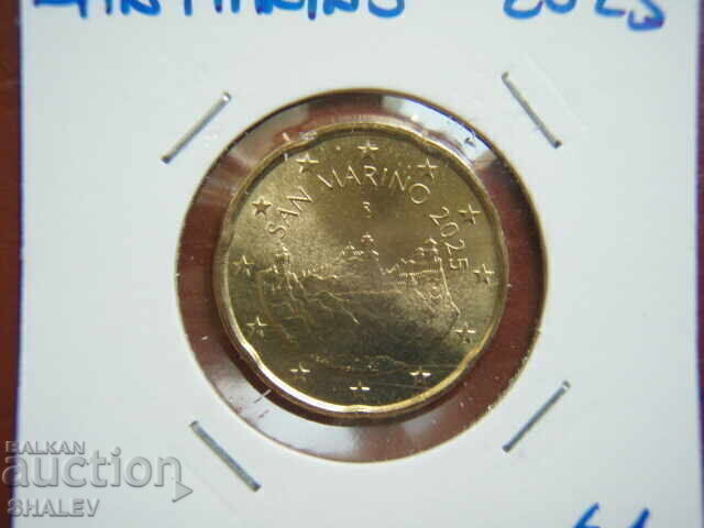 Livrarea 20 Cenți 2025 San Marino (20 eurocenți San Marino) - Unc