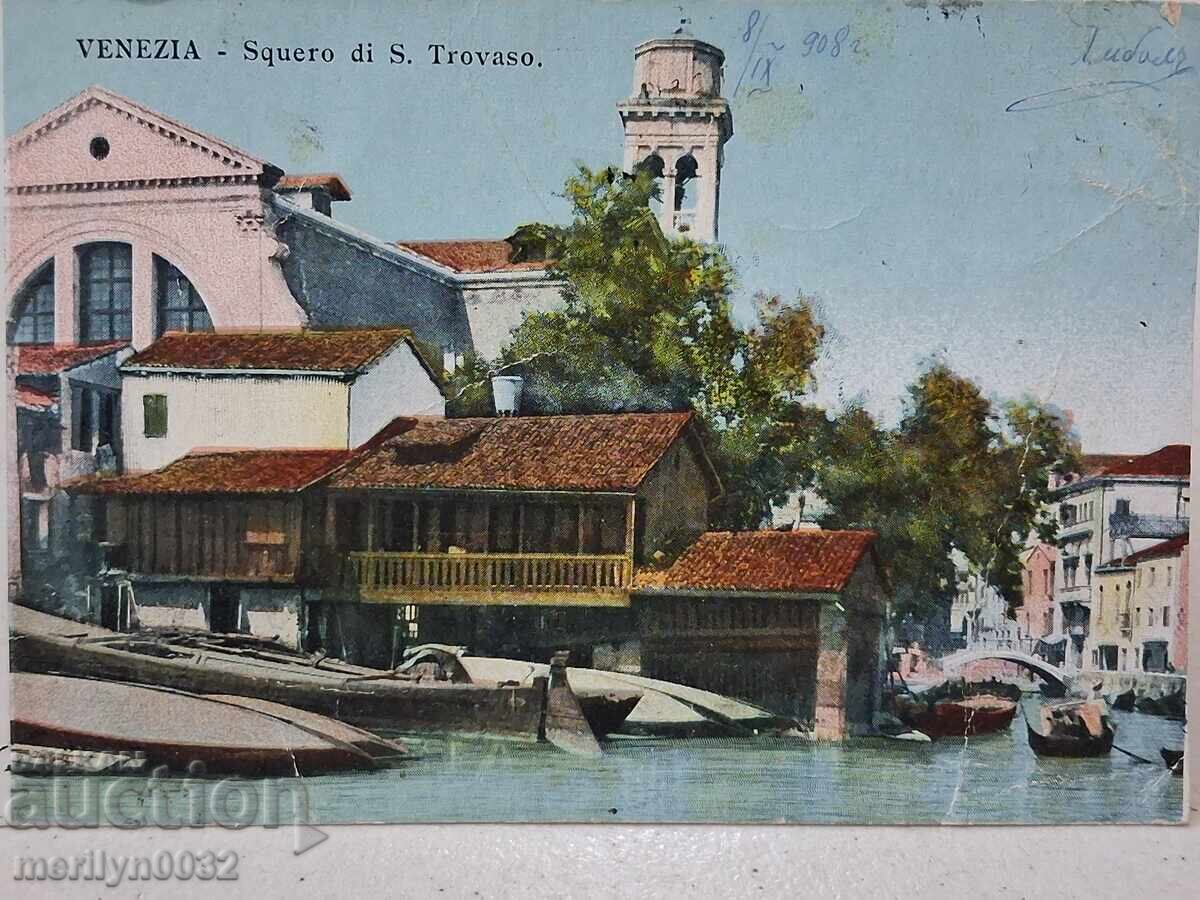 Carte poștală foto Veneția 1908