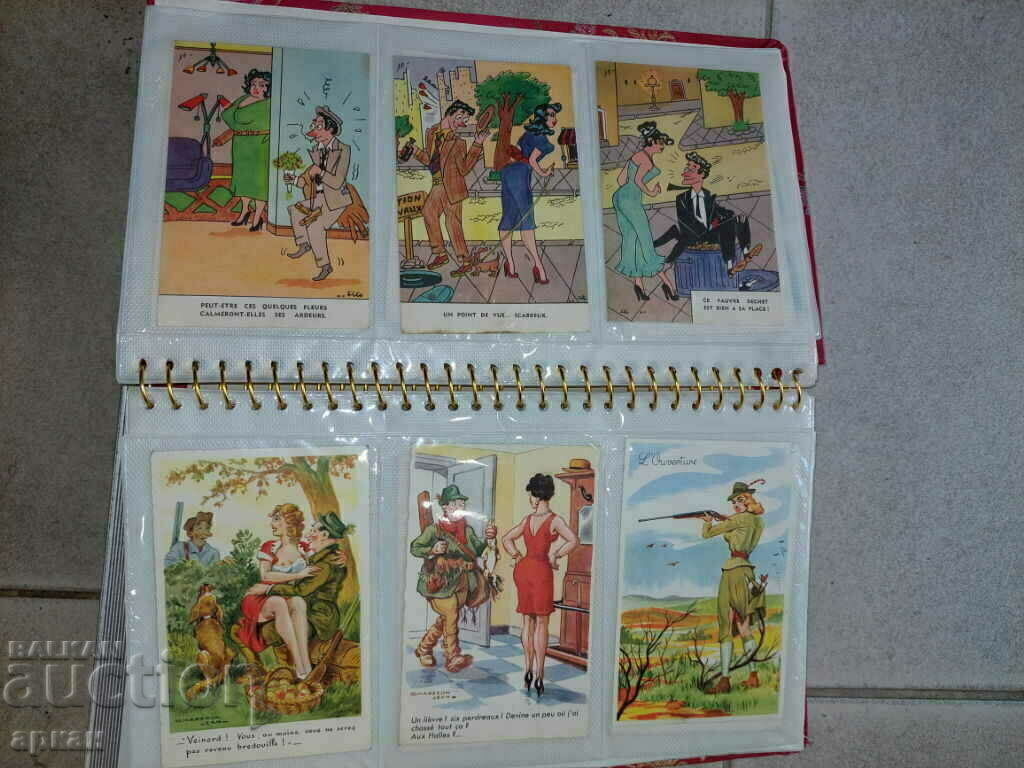 Licitație Carduri franceze - o colecție de 60 de desene animate color
