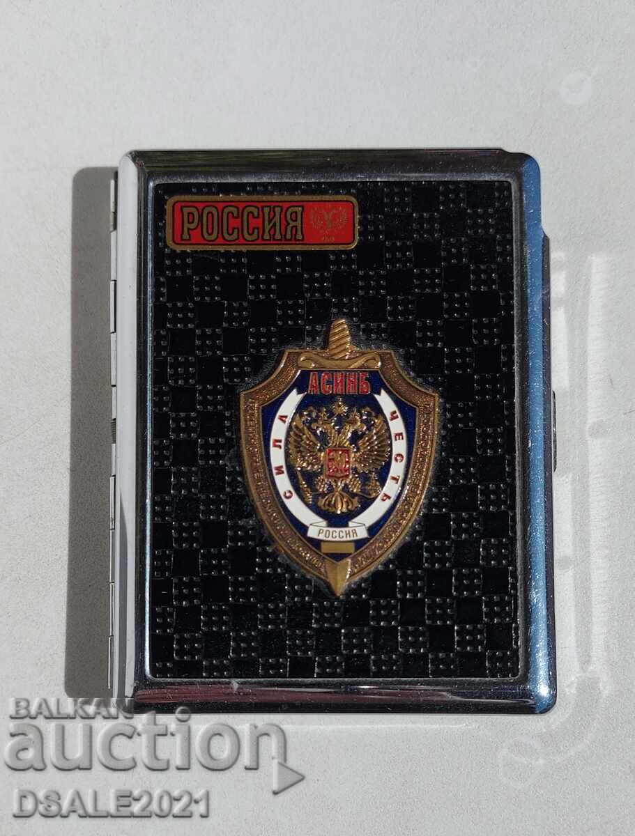 Tabacheră Rusia FSB-ASINB semn academie /ds1709