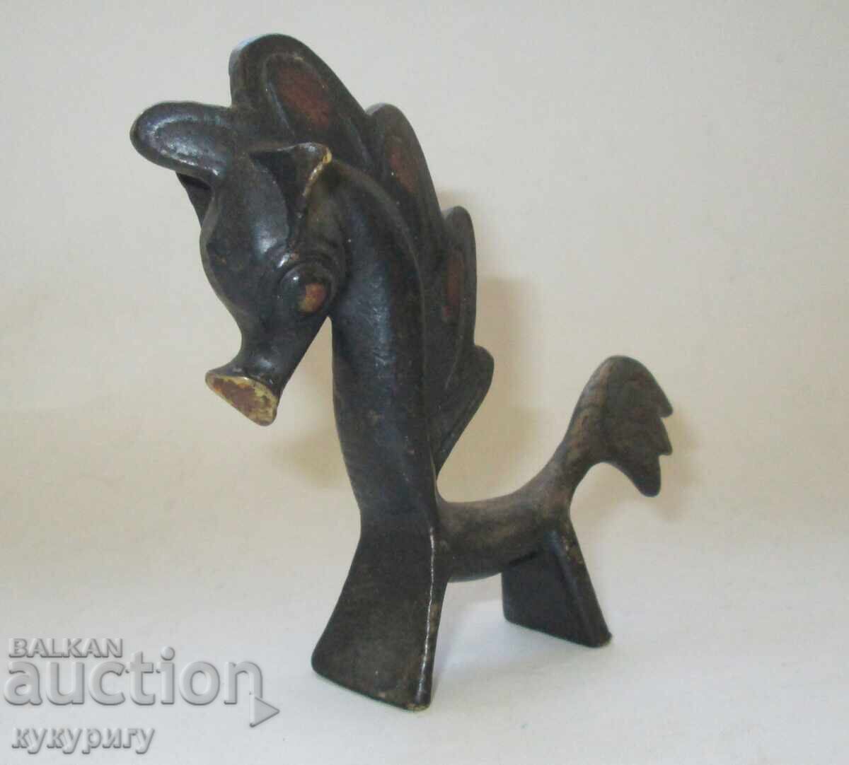 Vintage Russian cast iron art figurine statue Little Horse cast iron - 5