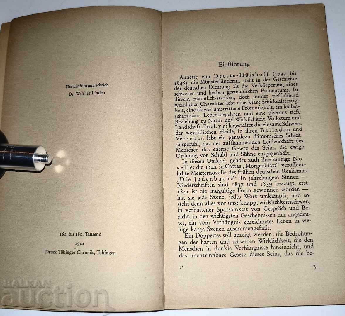 Licitație DIE JUDENBUCHE ANNETTE VON DROSTE-HÜLSHOFF