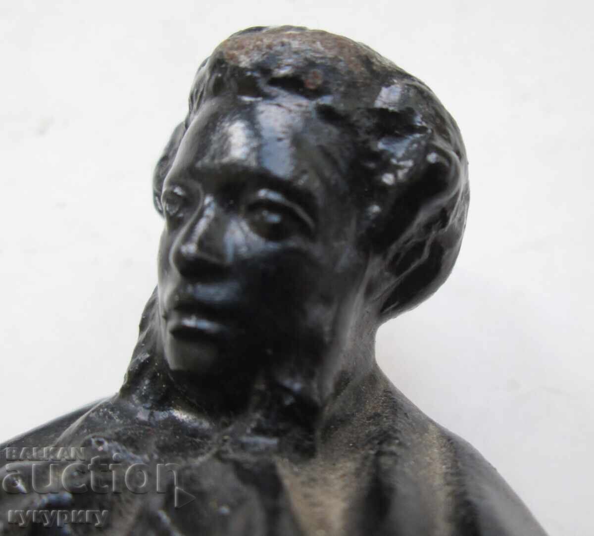 Antique Russian cast iron statuette figure Pushkin cast iron KASLI - 6