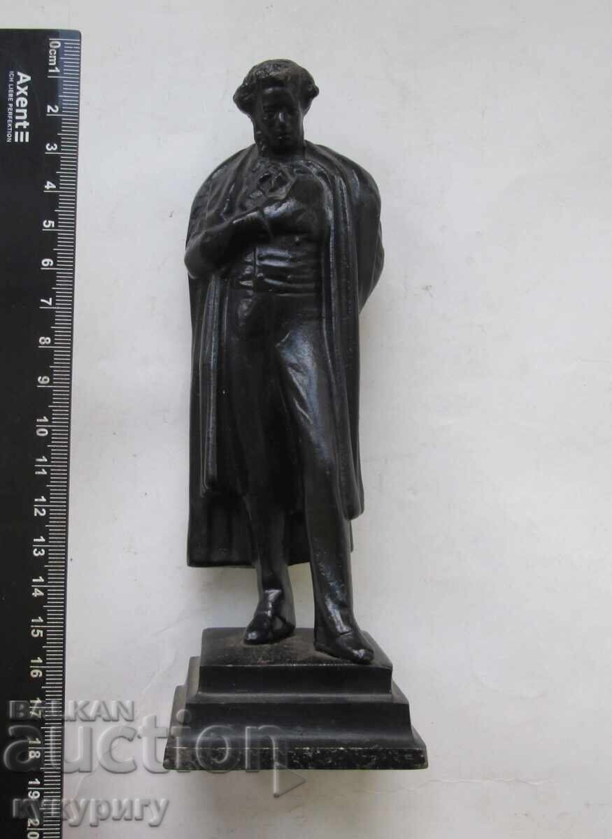 Antique Russian cast iron statuette figure Pushkin cast iron KASLI - 7