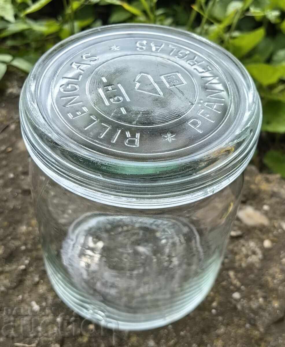 Licitație BORCAN VECHI DIN STICLĂ RILLENGLAS PFANERGLAS
