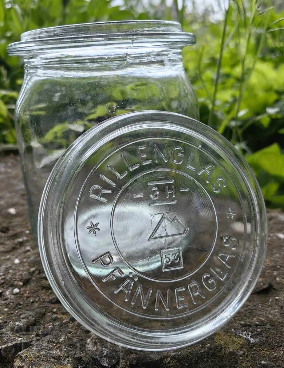BORCAN VECHI DIN STICLĂ RILLENGLAS PFANERGLAS