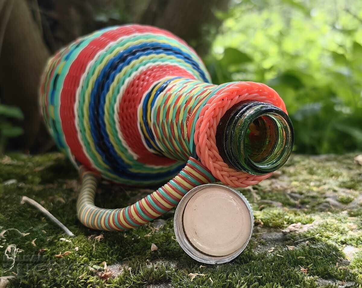 DAMIGIANĂ VINTAGE DIN STICLĂ ÎMPLETITĂ PERFECTĂ, REZISTENTĂ DAMIGIANĂ VINTAGE DIN STICLĂ ÎMPLETITĂ PERFECTĂ, REZISTENTĂ