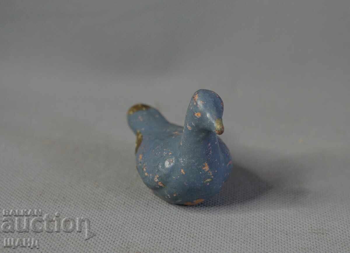 Licitație Figurină veche din ceramică pasăre ocarină fluier