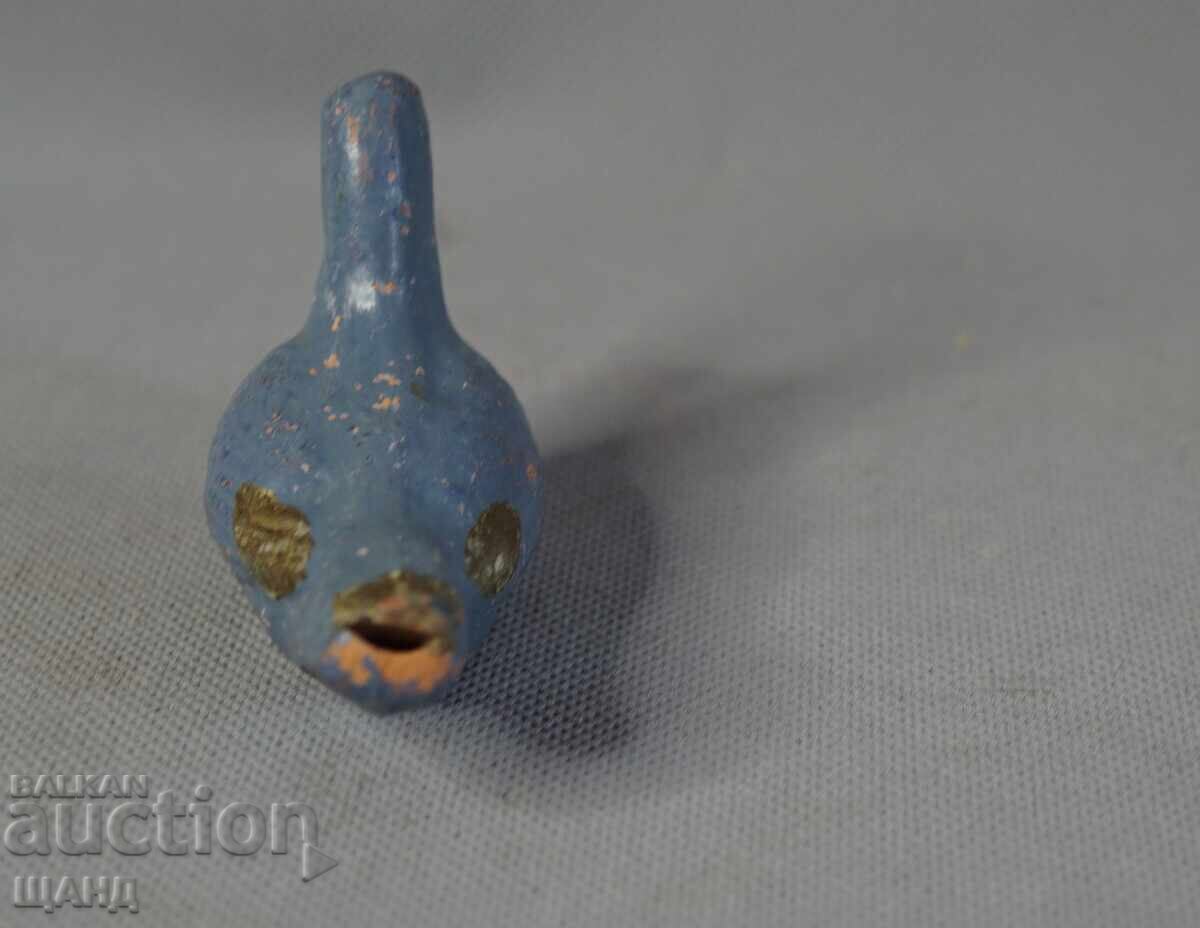 Livrarea Figurină veche din ceramică pasăre ocarină fluier