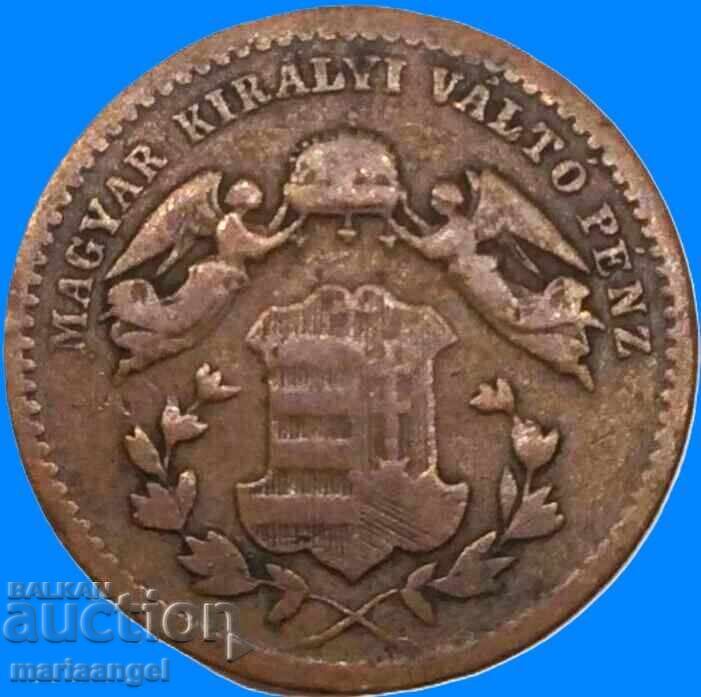 Ungaria 1 krajcár 1869 KB Austria Îngeri