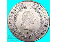 20 κρόιτσερ 1809 Αυστρία Α - Βιέννη αυτοκρ. Φραγκίσκος Α΄