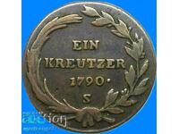 1 Kreuzer 1790 S - Schmolnitz Joseph II Austria