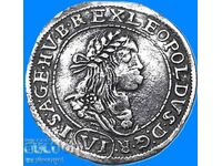 6 kreuzeri 1673 Austria Leopold argint
