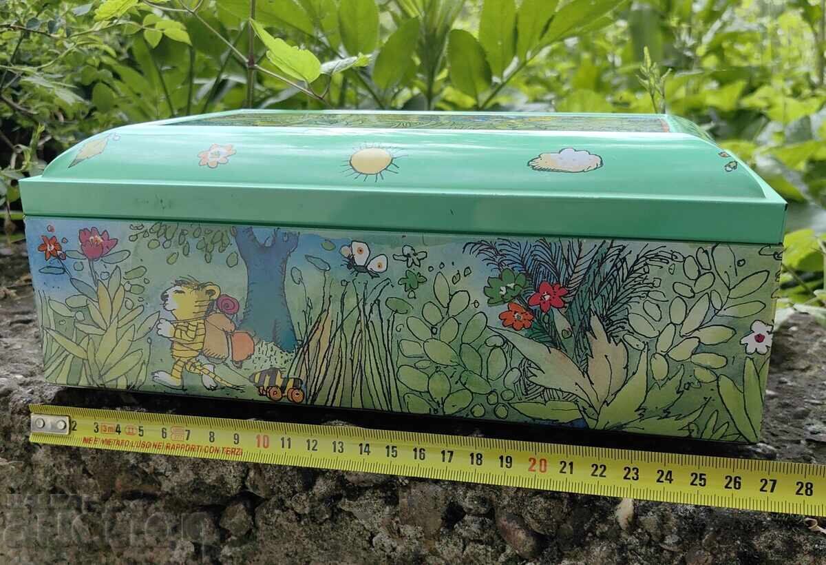 Delivery of LARGE METAL TIN FAIRY TALE BOX CHILDREN'S MOTIFS Delivery of LARGE METAL TIN FAIRY TALE BOX CHILDREN'S MOTIFS